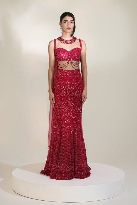 MAJESTY MERMAID LEHENGA SET