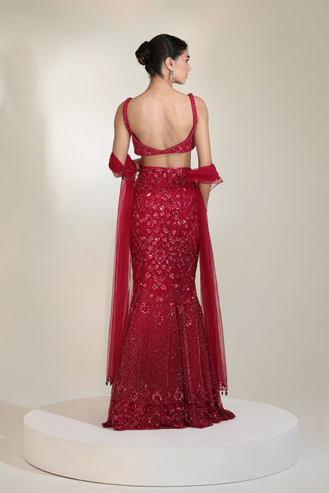 MAJESTY MERMAID LEHENGA SET