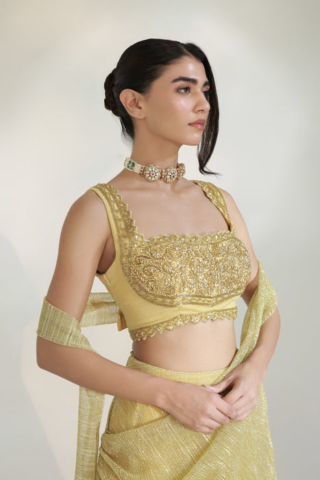 NOORISH DRAPE LEHENGA SET
