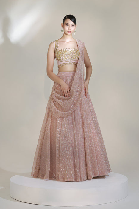 JASHN DRAPE LEHENGA SET