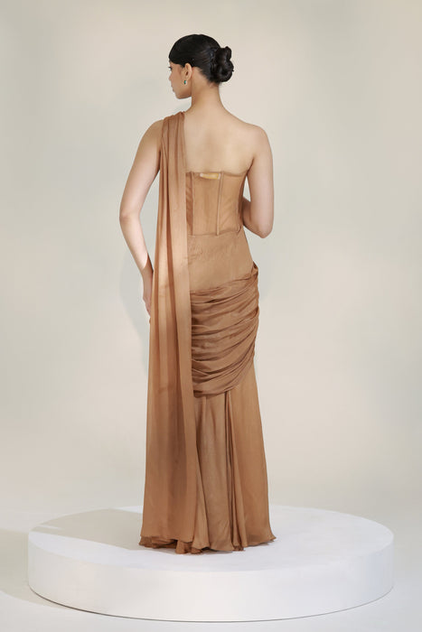 LUMINA CORSET SAREE GOWN