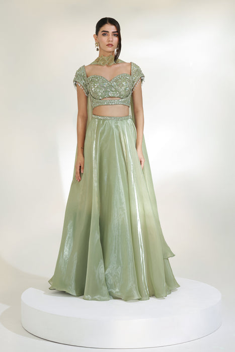 SAGE LUXE LEHENGA SET