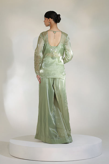 SAGE LUXE SHARARA SET