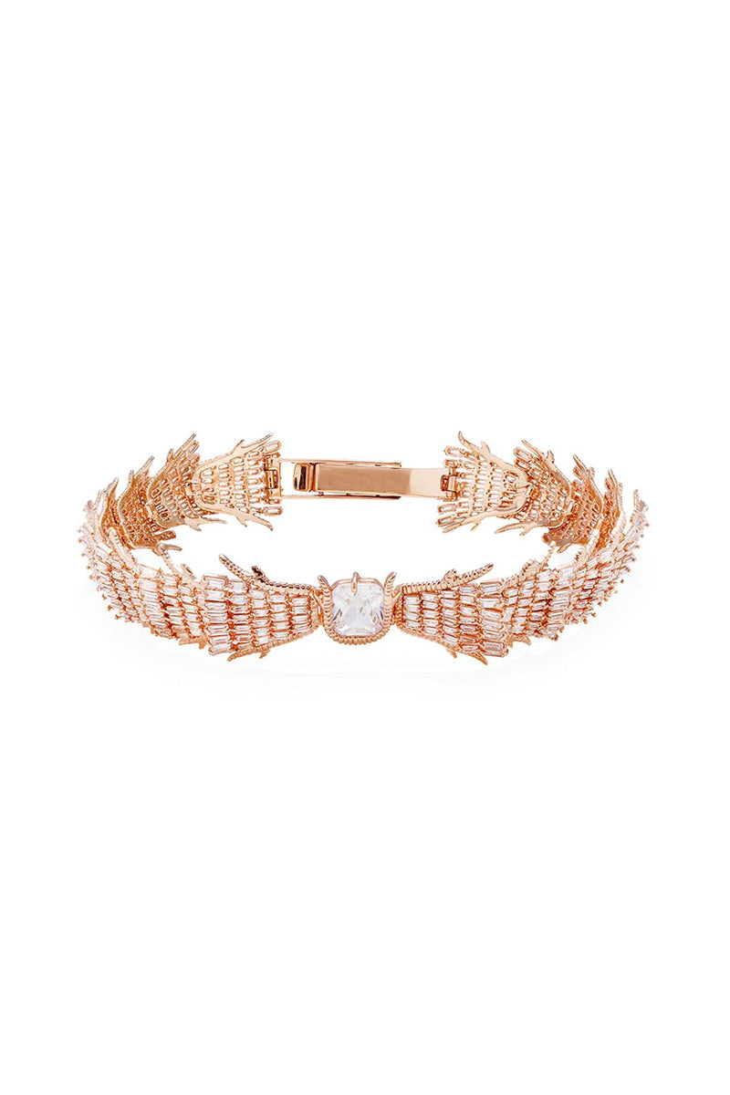 GLAZED ROSE CHOKER NECKLACE