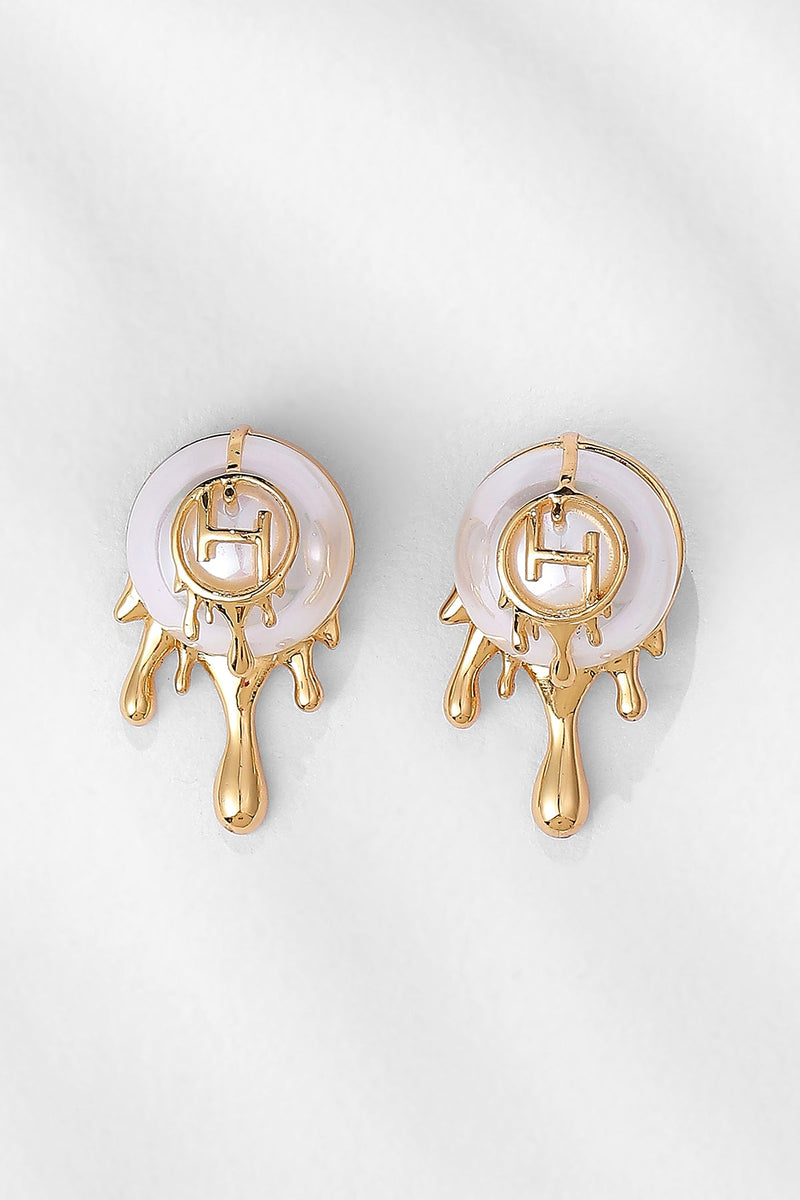 DRIP OH PALSECENT PEARL STUDS 