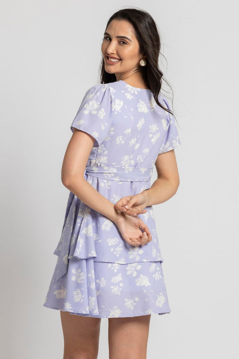 Lavender Blossom Mini Dress