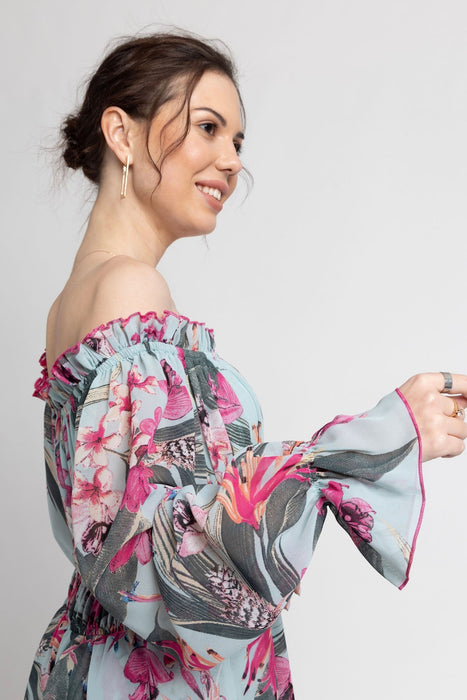 Seafoam Blue Midi Dress