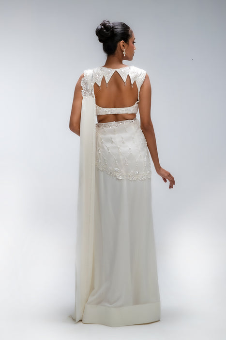 Ivory illume  Cascade saree