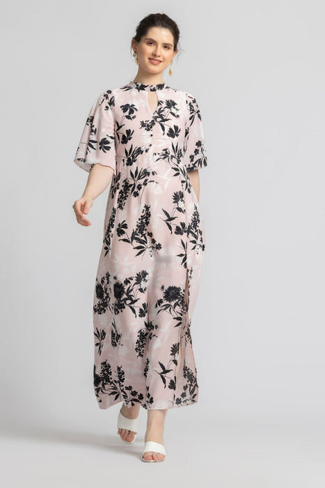 Blushing Petal Maxi Dress