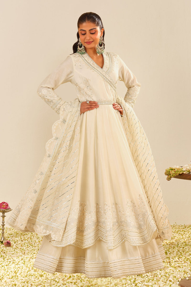 Ameena - Long Anarkali With Skirt (Daisy Ivory)