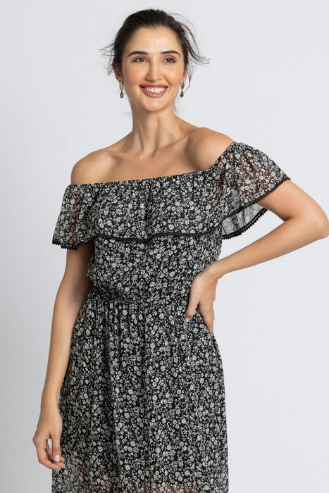 Moonlit Romance Off Shoulder Dress