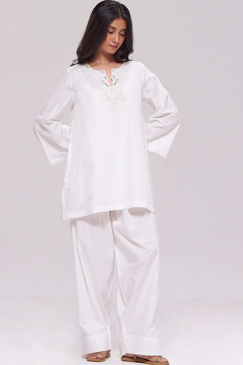 White Cotton Co-ord Set