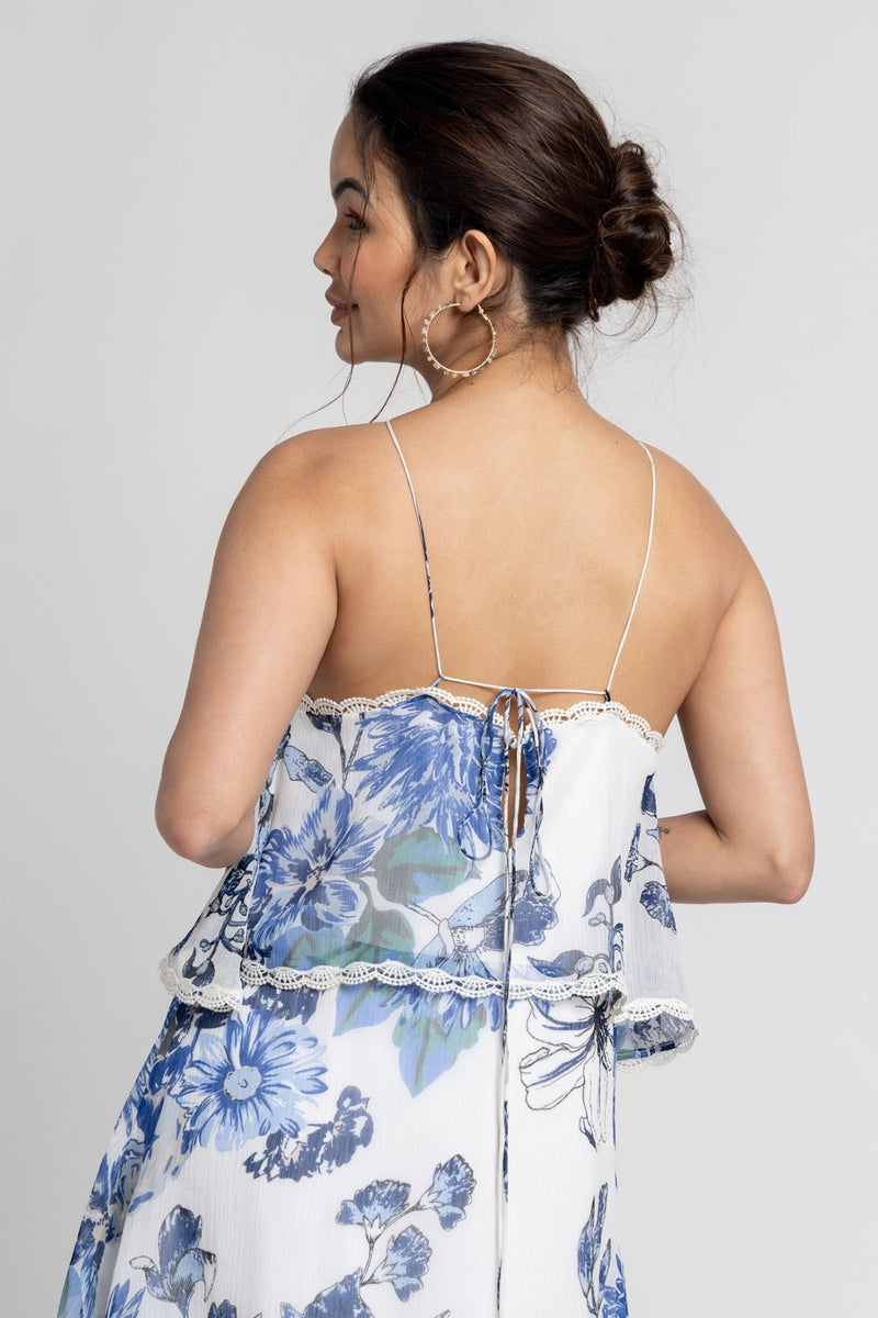 Serene Floral Layered Maxi Dress