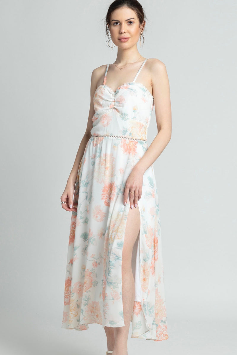 Exquisite Ivory Sweetheart Midi Dress