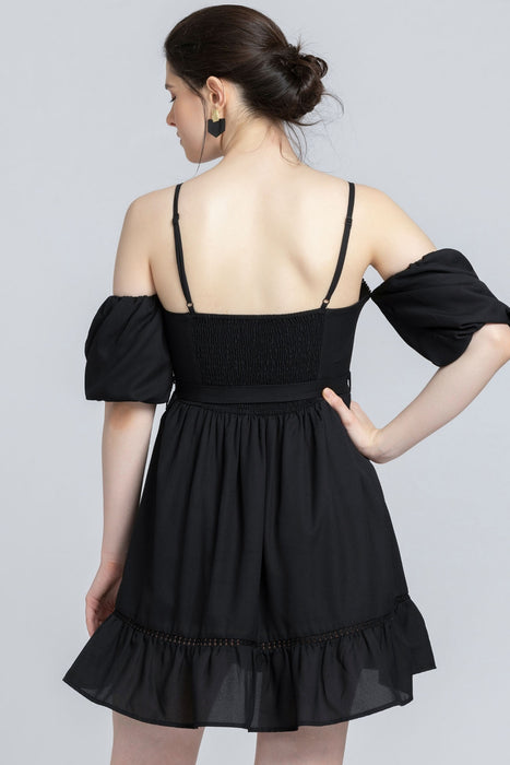 Midnight Black Chic Mini Dress