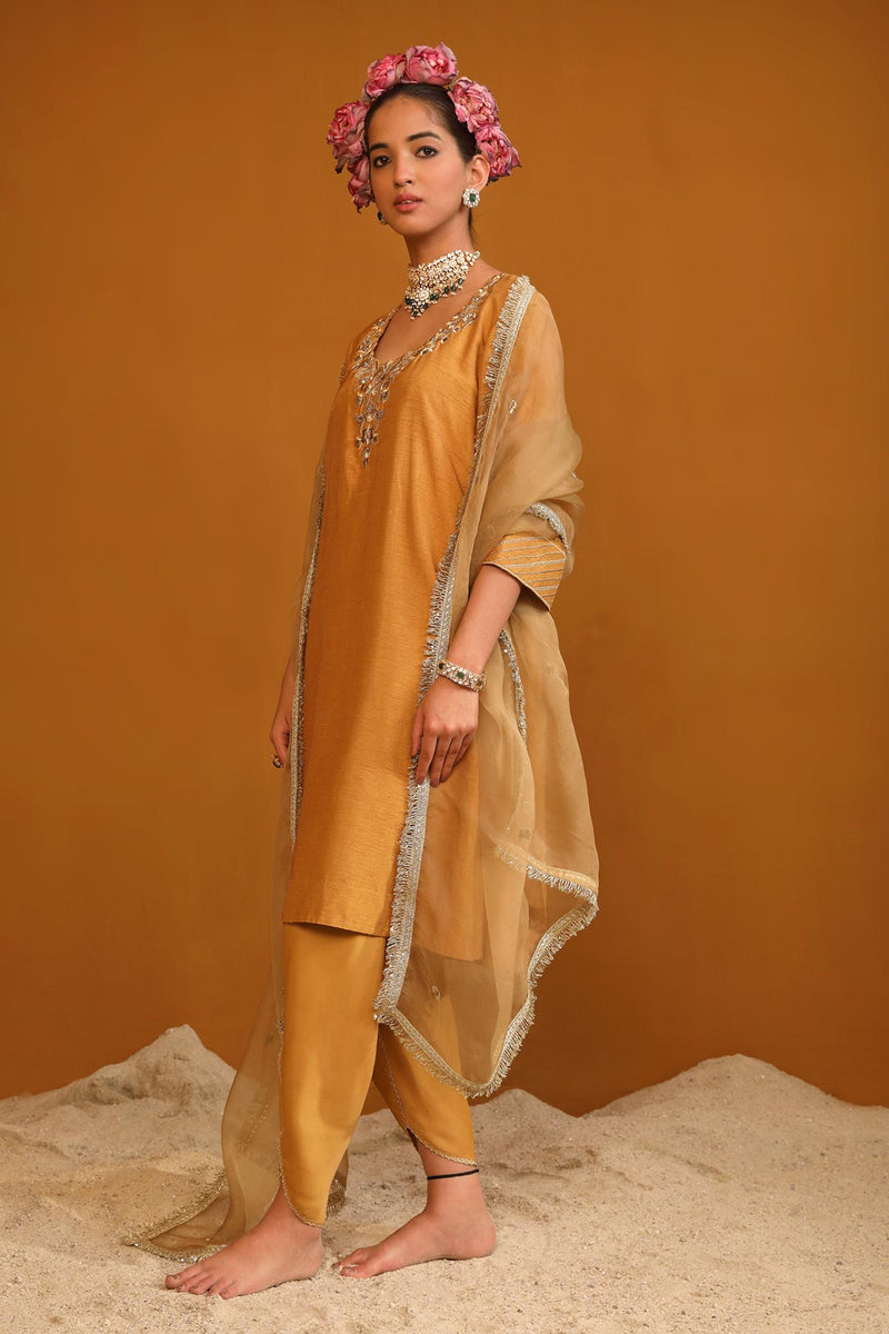 Shabana Dhoti Set - Gold