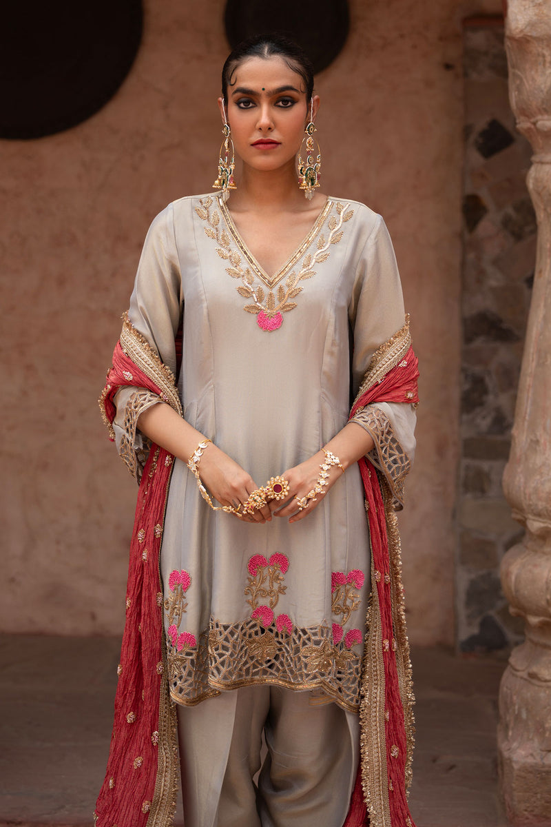 Chaand Baali Hand-Embroidered Anarkali Set