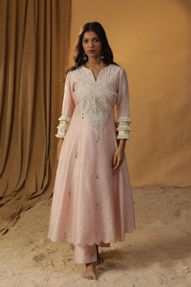 Baby Pink A-Line Suit Set