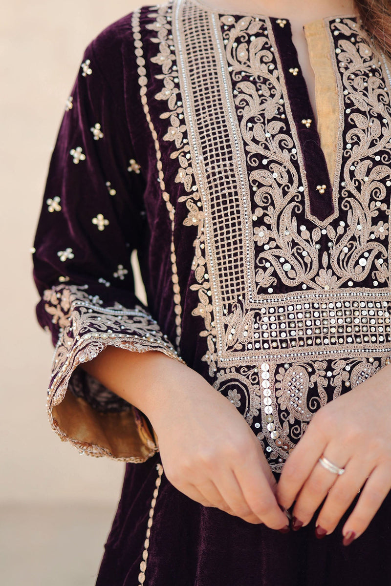 Marya - Long A-line Kurta with Salwar