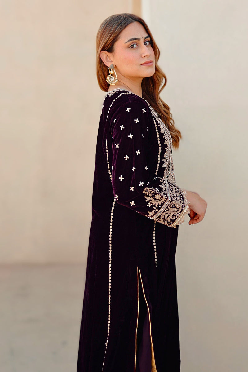 Marya - Long A-line Kurta with Salwar