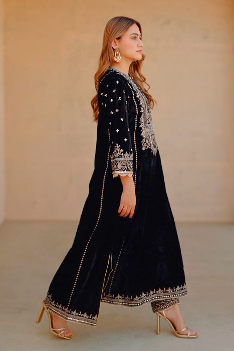 Marya - Long A-line Kurta with Salwar