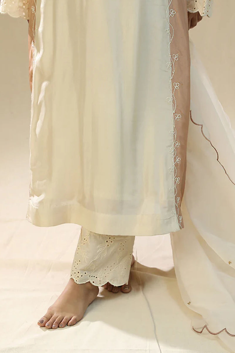 Ivory Handpainted Kurta Suit Set