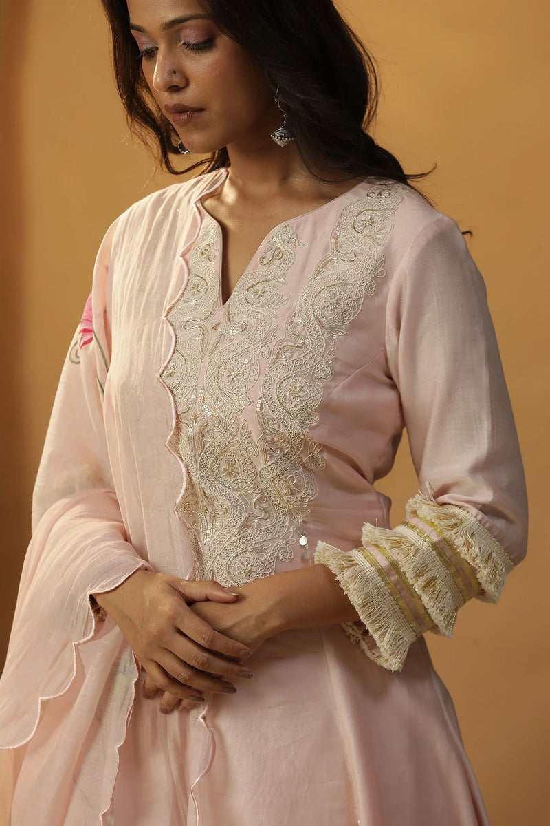 Baby Pink A-Line Suit Set