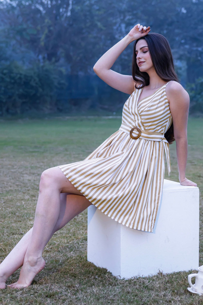 Riviera Elegance Chic Mini Dress