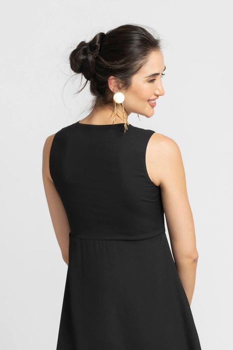 Noir Allure Midi Dress