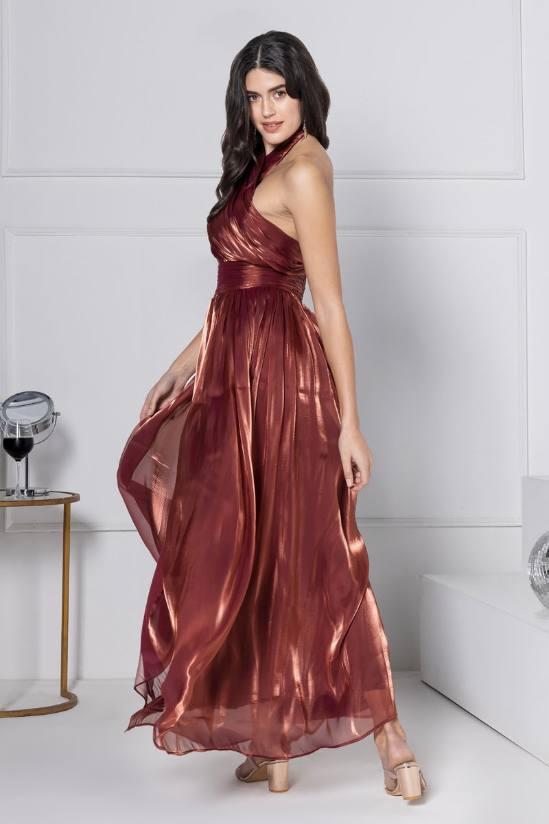 Rust Glam Elegante Gown