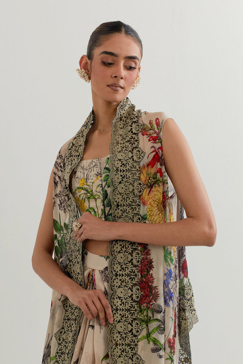 CAPE WITH SKIRT