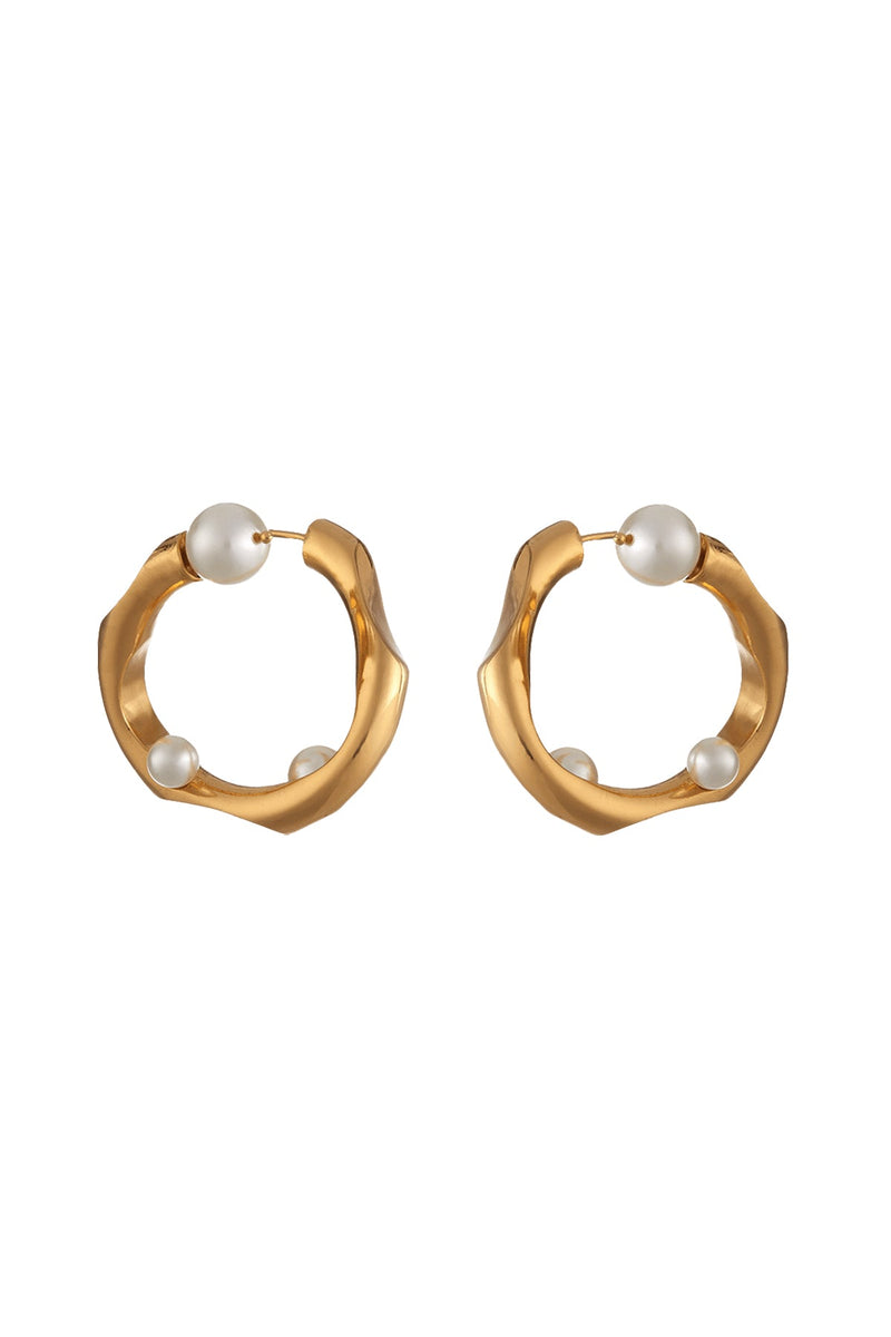 PEARL DES CELESTE TWISTED HOOPS 