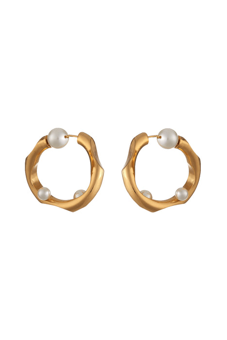 PEARL DES CELESTE TWISTED HOOPS 