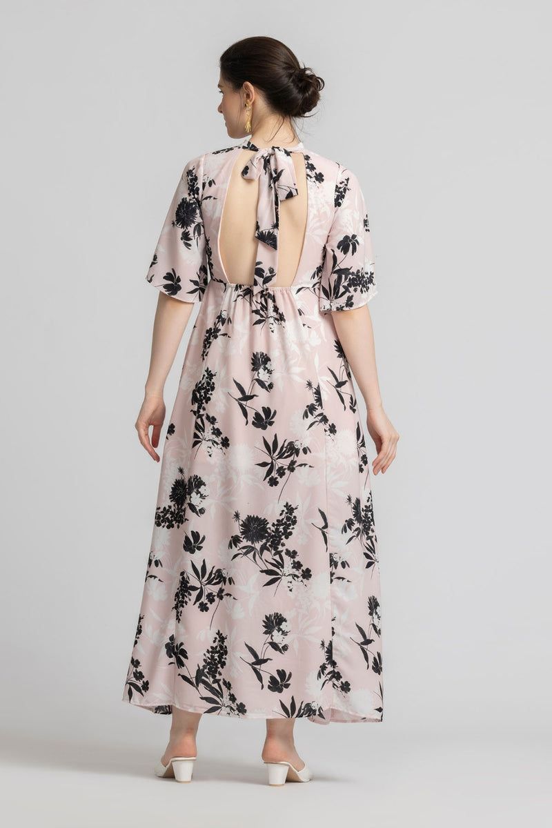 Blushing Petal Maxi Dress