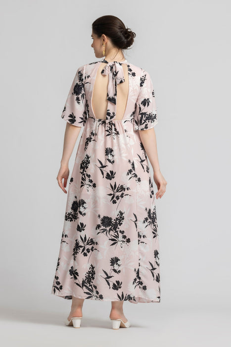 Blushing Petal Maxi Dress