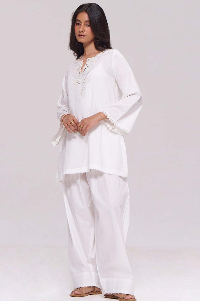 White Cotton Co-ord Set