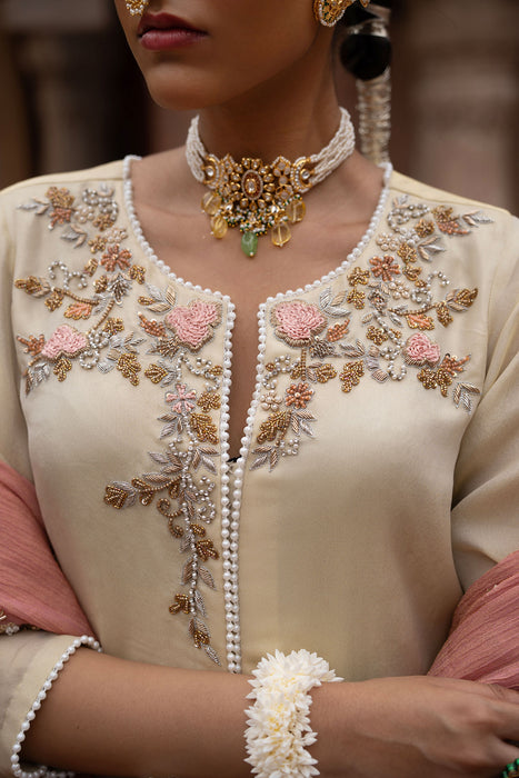 Gulbahaar Hand-Embroidered Gharara Set