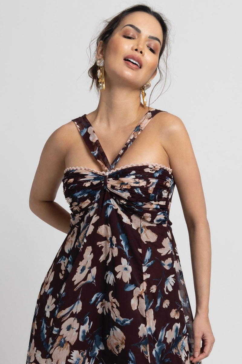 Russet Bloom Maxi Dress
