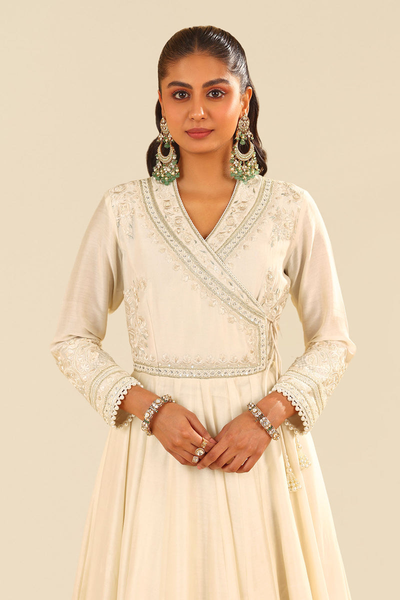 Ameena - Long Anarkali With Skirt (Daisy Ivory)