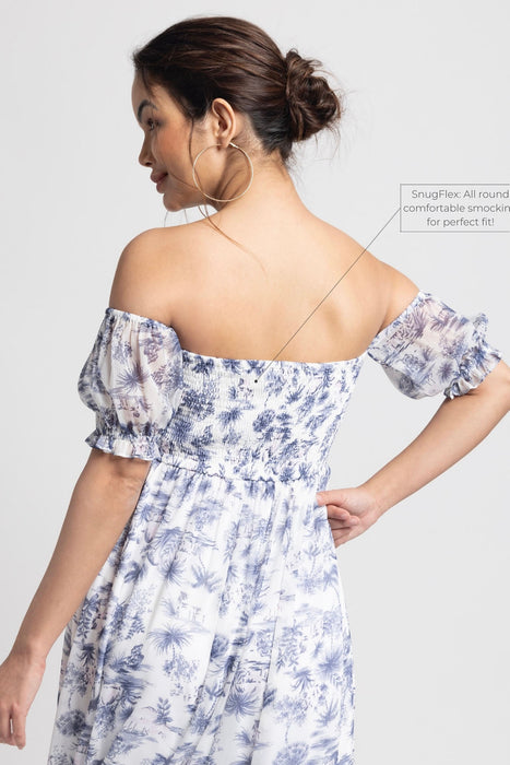 Tropical Breeze Off Shoulder Maxi Dress