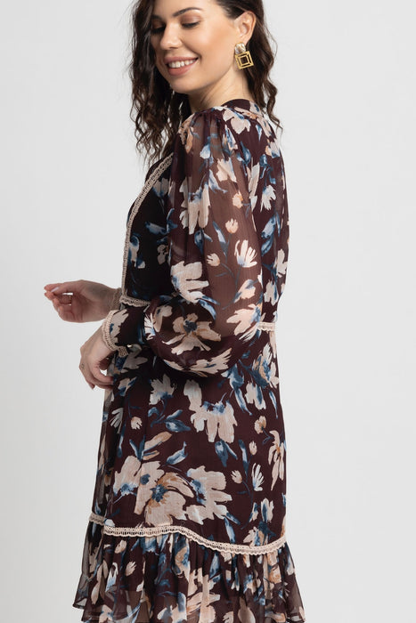 Russet Bloom Mini Dress