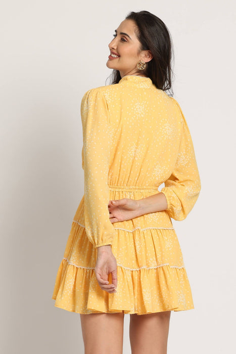 Sunlit Marigold Mini Dress