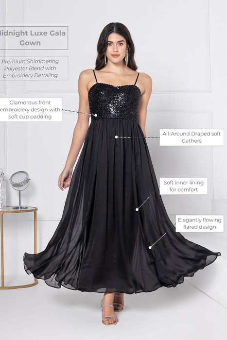 Midnight Luxe Gala Gown