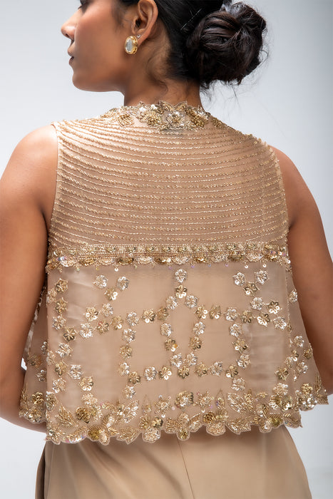 Golden Mirage Radiance Cape jumpsuit