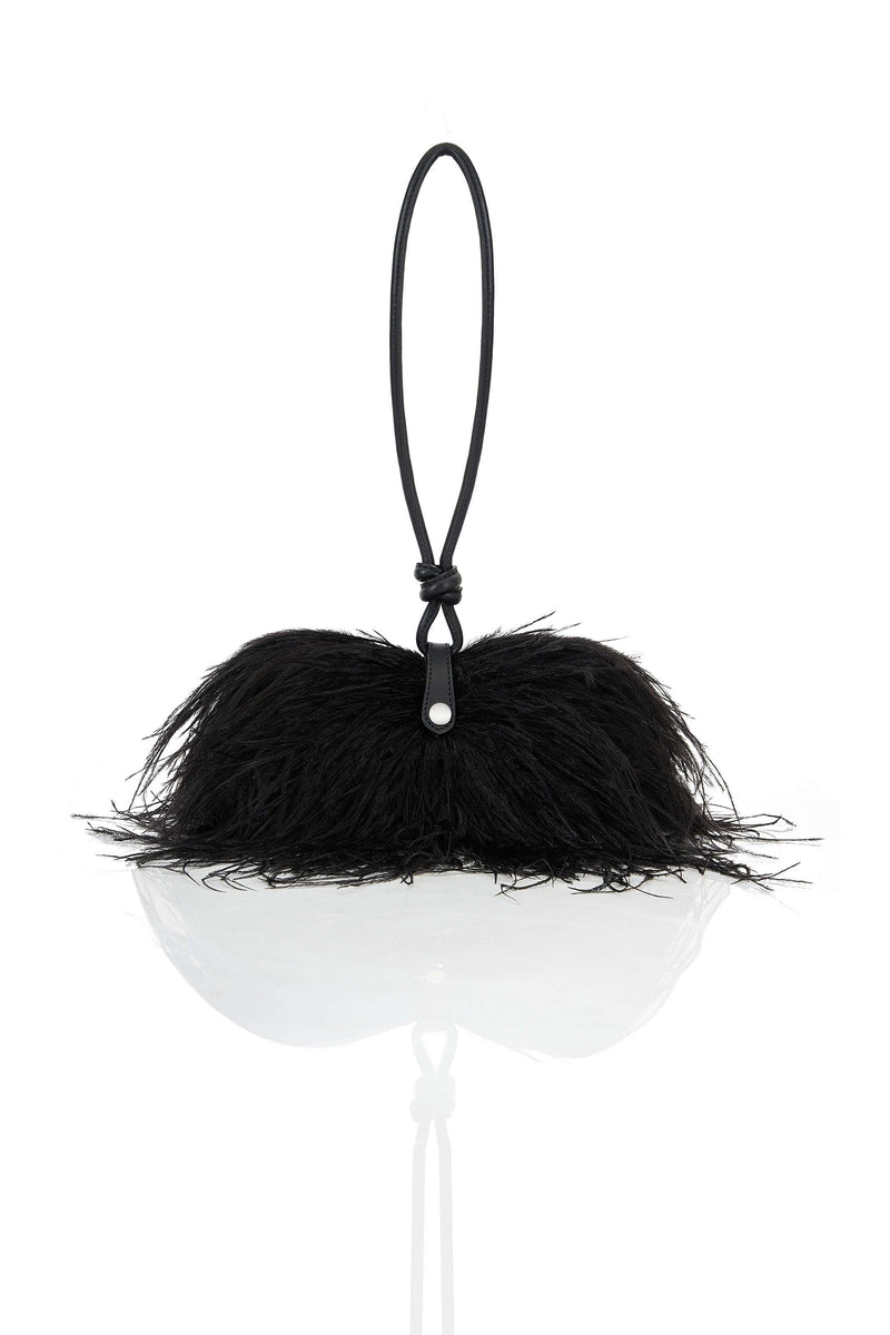 The Scarlet Minivet Handbag in Caviar Black