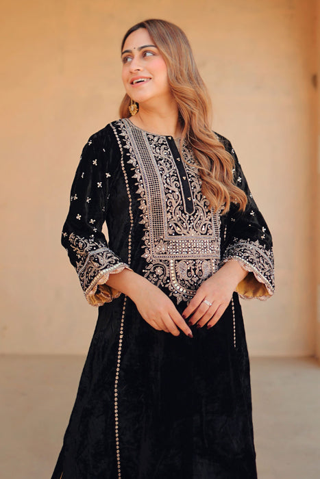 Marya - Long A-line Kurta with Salwar