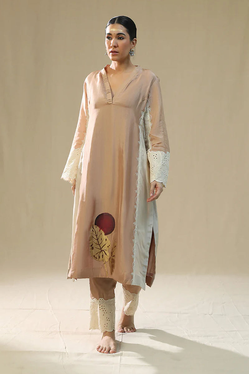 Rose Gold Handpainted Suit Set