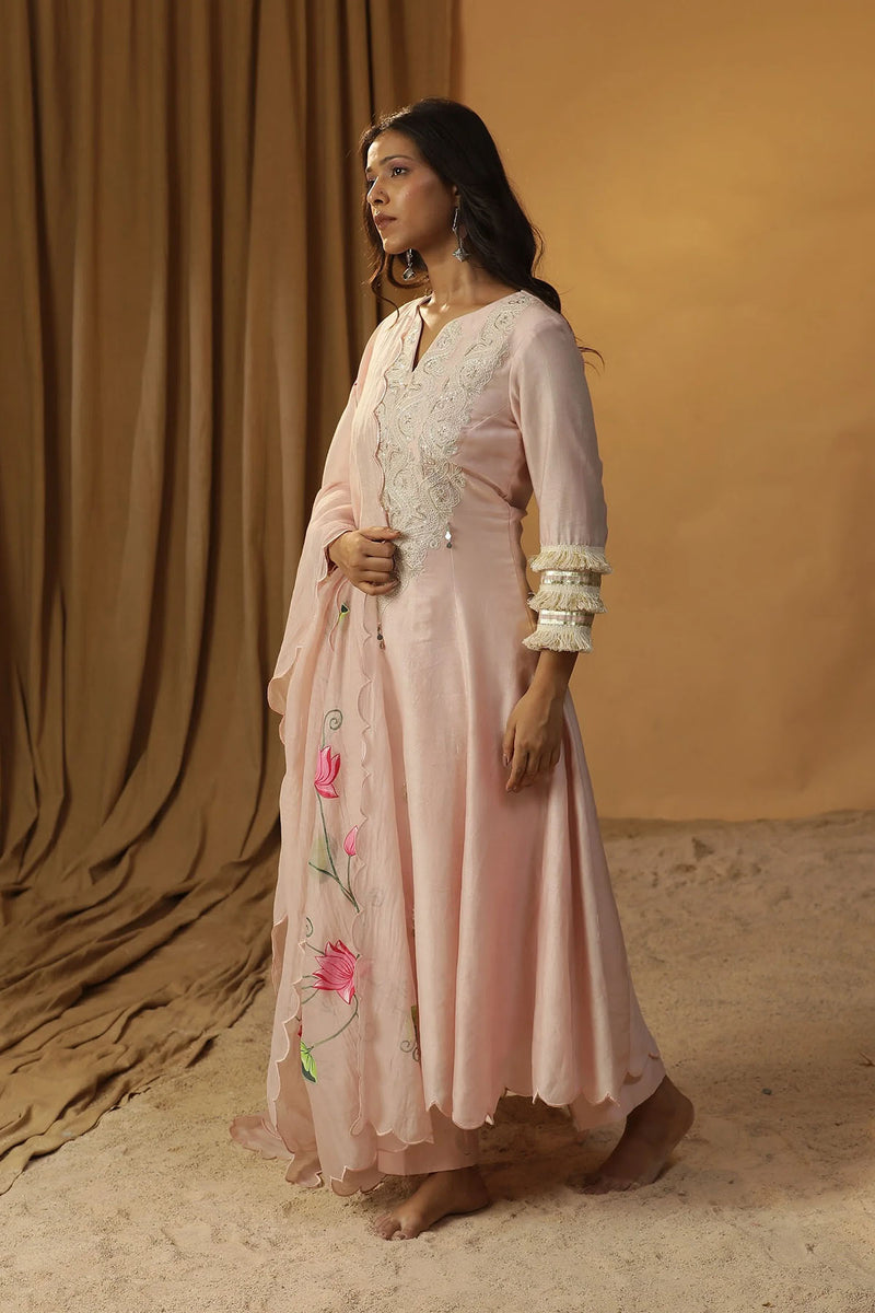 Baby Pink A-Line Suit Set
