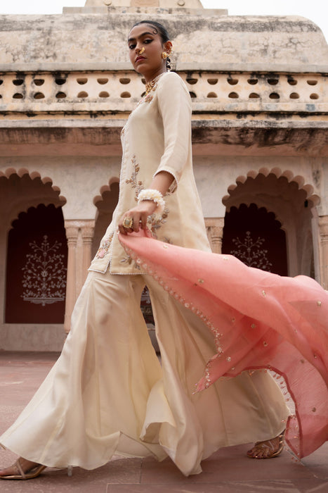 Gulbahaar Hand-Embroidered Gharara Set