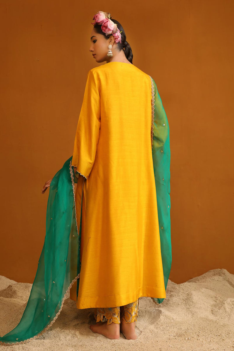 Naaz Kurta Set - Mustard Yellow